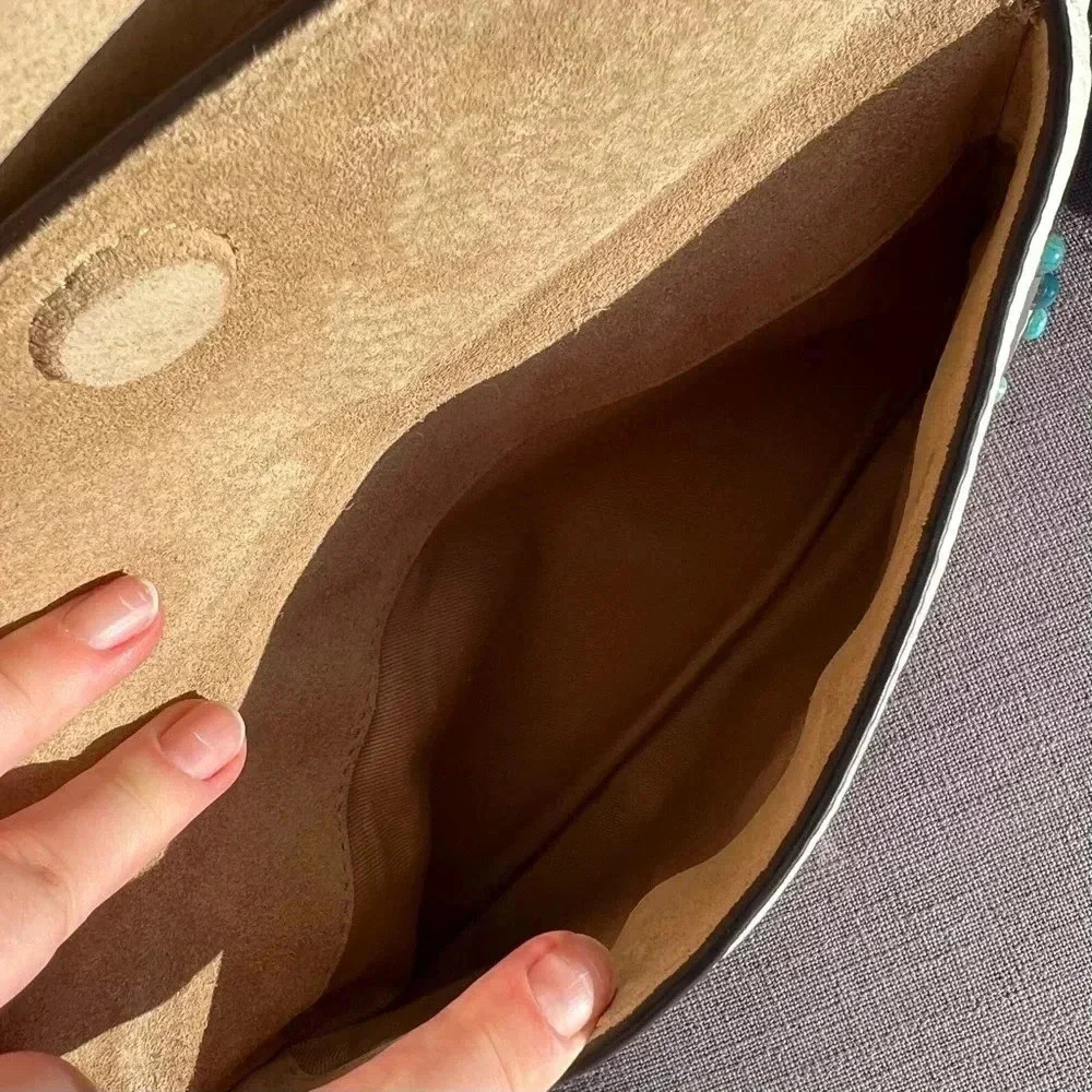 Sandro Yza bag white with turquoise beads - Picture 5 of 6